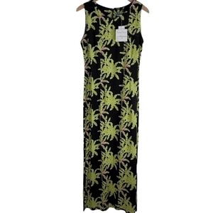 ANNA OCEAN PALM TREE SLEEVELESS MAXI DRESS SIZE MEDIUM